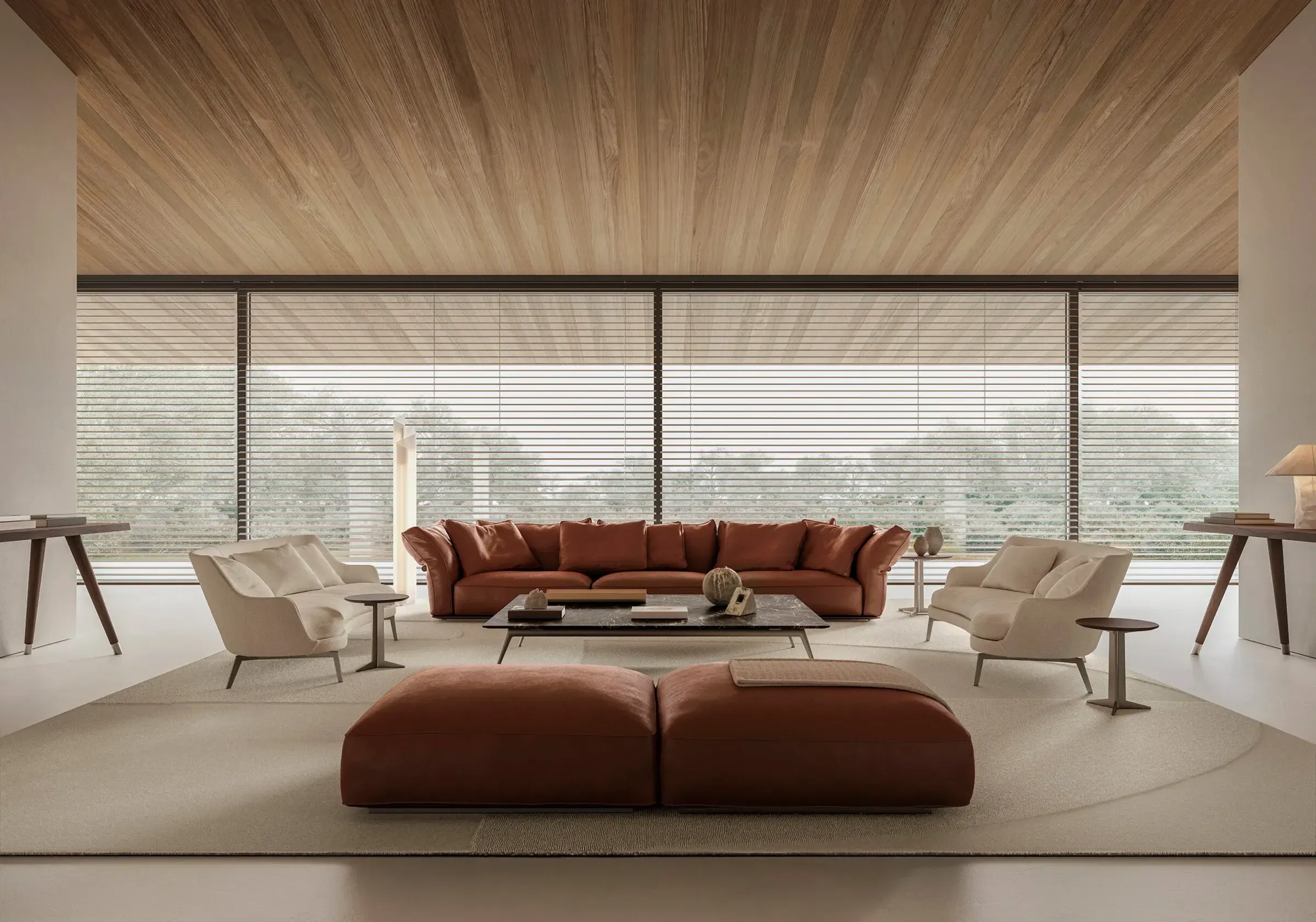 flexform camelot sofa in a living room