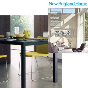 Poliform - Dart table and chairs - in New England Home May–June 2012 - at Showroom