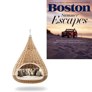 Dedon - Nestrest hanging seat - in Boston Magazine Summer Escapes 2015 - at Showroom