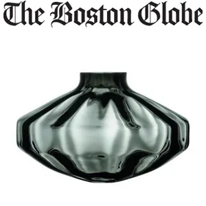 Hering Berlin - smoked flow glass vase - in Boston Globe April 18 2015 - at Showroom