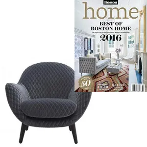 Poliform - Mad Queen armchair by Marcel Wanders - in Boston Magazine Home January 2016 - at Showroom