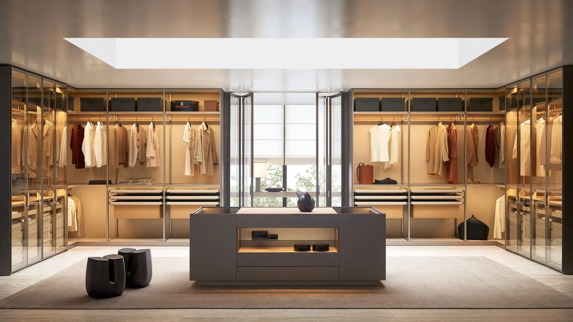 poliform senzafine walk-in closet